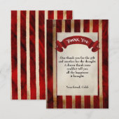 Pirate Ship Grunge Anniversaire Carte de remerciem (Devant / Derrière)