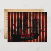 Pirate Ship Grunge Anniversaire Party RSVP Carte p (Devant / Derrière)