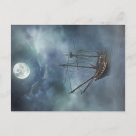 Pirate Ship in Fog Briefkaart