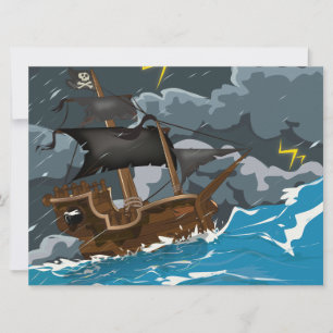 Pirate Ship in Storm Kaart
