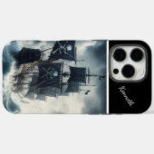 Pirate Ship in Stormy Zeeen Case-Mate iPhone Case (Achterkant (horizontaal))