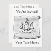 Pirate Ship. Kaart (Voorkant / Achterkant)