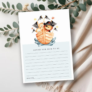Pirate Ship Lion Cub advies voor mum Baby shower Informatiekaartje