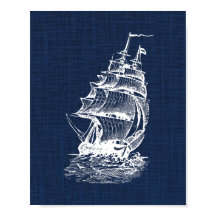 Pirate Ship Nautical Print