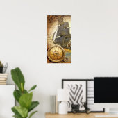 Pirate Ship Poster (Thuiskantoor)