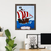 Pirate Ship Poster (Thuiskantoor)
