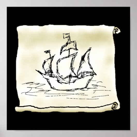 Pirate Ship. Poster (Voorkant)
