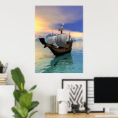 Pirate Ship Poster (Thuiskantoor)