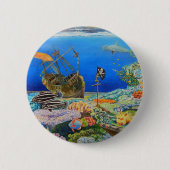 Pirate Ship Ronde Button 5,7 Cm (Voorkant)