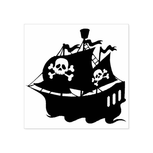 Pirate Ship Rubberstempel (Afrduk)