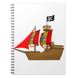 Pirate Ship Sail Zee Ocean Boat Notitieboek