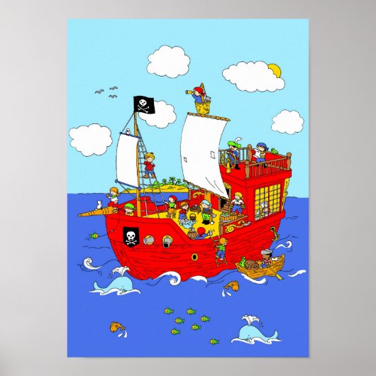 Pirate Ship scène Poster (Voorkant)