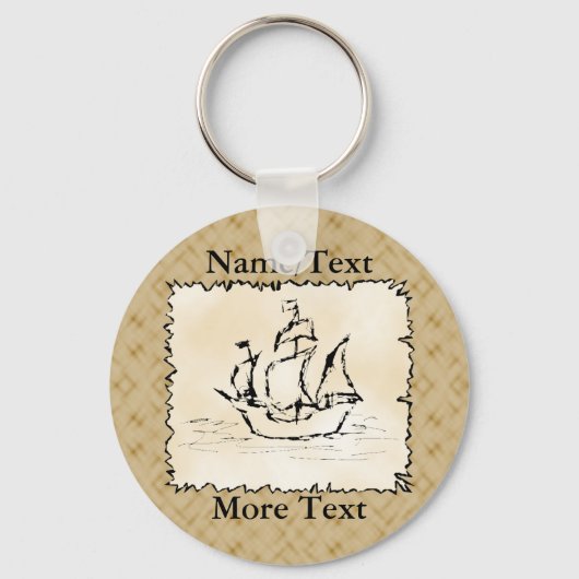 Pirate Ship. Sleutelhanger (Voorkant)