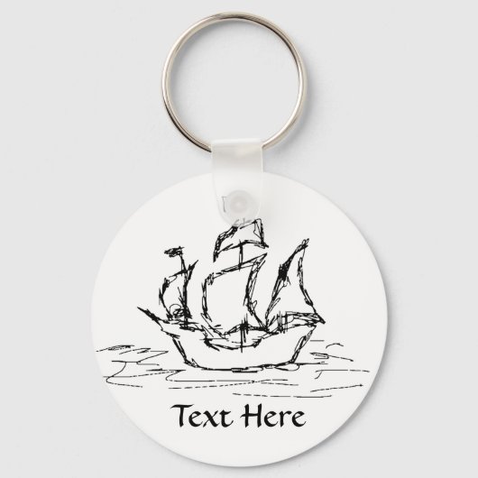 Pirate Ship. Sleutelhanger (Voorkant)