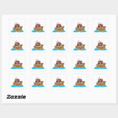 Pirate Ship Square Sticker (Vel)
