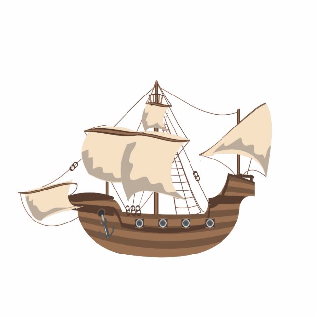 Pirate Ship Staand Fotobeeldje (Voorkant)