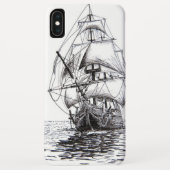 Pirate Ship Tekening Case-Mate iPhone Case (Achterkant)