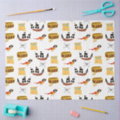 Pirate Ship Treasure Borst Thema Patroon Tissuepapier (Craft)