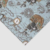 Pirate Ship Treasure Map Decoupage Craft Tissuepapier (Detail)