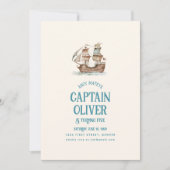 Pirate Ship Treasure Verjaardag Uitnodigen Kaart (Voorkant)