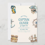 Pirate Ship Treasure Verjaardag Uitnodigen Kaart (Voorkant)