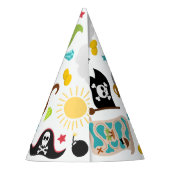 Pirate Ship Treasure Verjaardagsfeest Feesthoedjes (Achterkant)