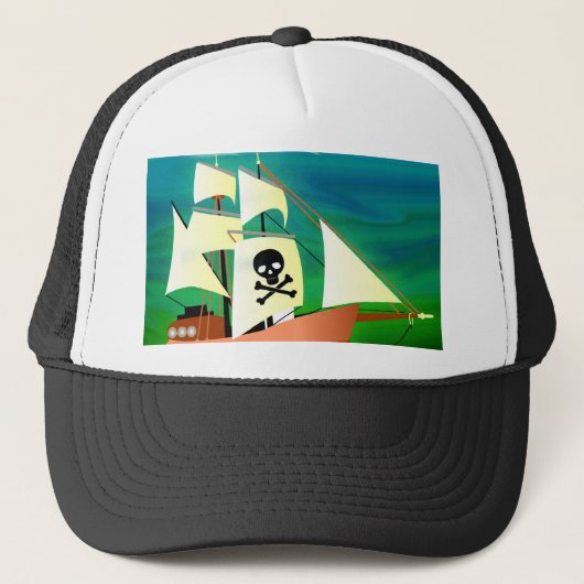 Pirate Ship Trucker Pet (Voorkant)