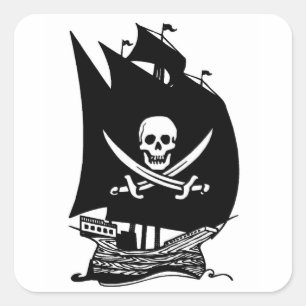 Pirate Ship Vierkante Sticker