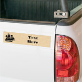 Pirate Ship. Zeilend schip. Bumpersticker (Op Truck)