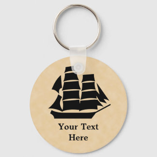 Pirate Ship. Zeilend schip. Sleutelhanger