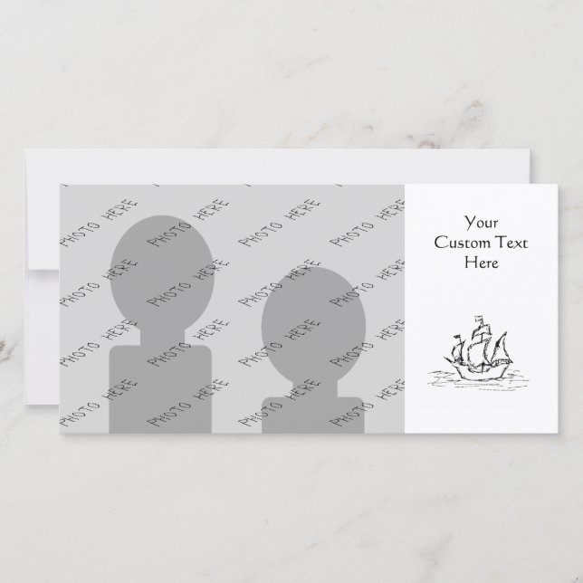 Pirate Ship. Zwart-Wit. (Voorkant)