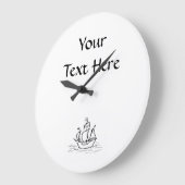 Pirate Ship. Zwart-Wit. Grote Klok (Hoek)