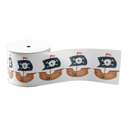 Pirate Ships Grosgrain Lint (Spoel)