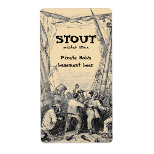  Pirate Shipwreck Ship Home Brew Beer Label