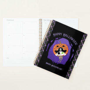 Pirate skelet kat en plaid planner
