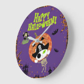 Pirate skelet kat grote klok (Hoek)