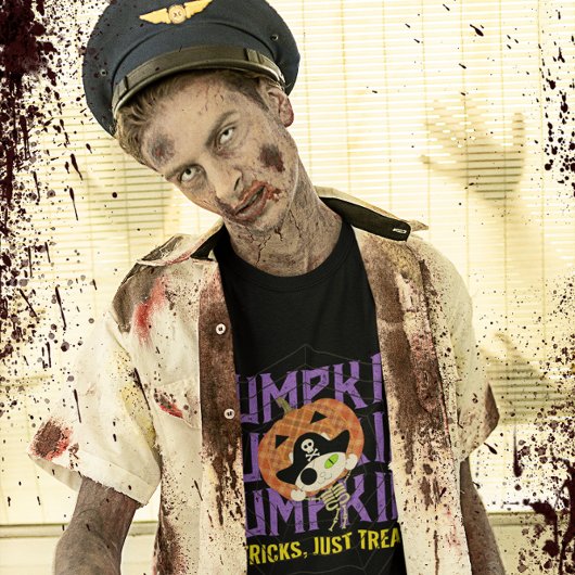 Pirate skelet kat t-shirt