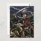 Pirate Skeleton Briefkaart (Voorkant / Achterkant)