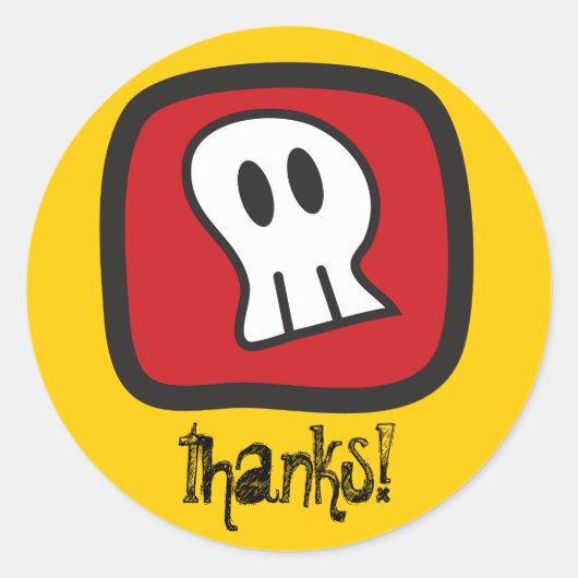 Pirate Skeleton Skull & Botten Boy's Birthday Part Ronde Sticker (Voorkant)