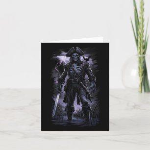 Pirate Skeleton Spookschip Halloween Kostuumfeest Kaart