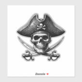 Pirate Skeleton Sticker – Spooky Fun Design (Vel)