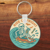 Pirate Skeleton Summer Spooky Sleutelhanger (Voorkant)
