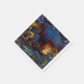 Pirate Skeleton Treasure under the Zee Comic Art Servetten (Hoek)