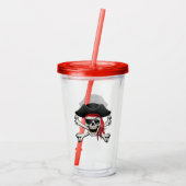Pirate Skull Acryl Drinkbeker (Achterkant)