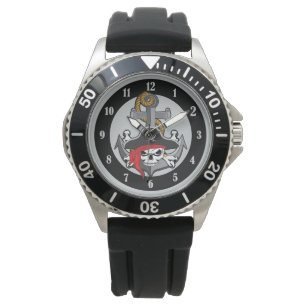 Pirate Skull Anchor Horloge
