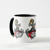 Pirate Skull Anchor Mok (Voorkant links)