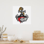 Pirate Skull Anchor Poster (Keuken)