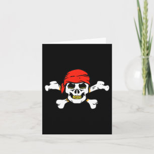 Pirate Skull and Crossbones Skeleton voor Hallowee Kaart