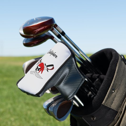 Pirate Skull And Swords Design Golfheadcover (Insitu)
