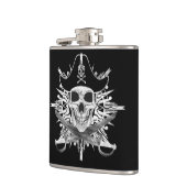 Pirate Skull and Swords, Vinyl Wrapped Flask Heupfles (Links)